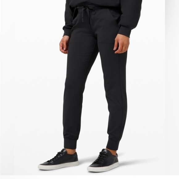 LULULEMON On the Fly Jogger *Velvet Trim Black Women’s Size 4 Athleisure Pants - Picture 2 of 13